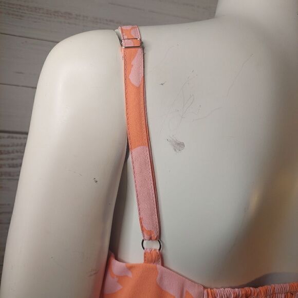 Ladies Floral Smocked Back Dress Social Standard by Sanctuary Size Large - Picture 9 of 13